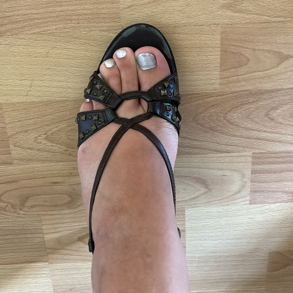 Style and co sling back open toe brown heels - Picture 10 of 10